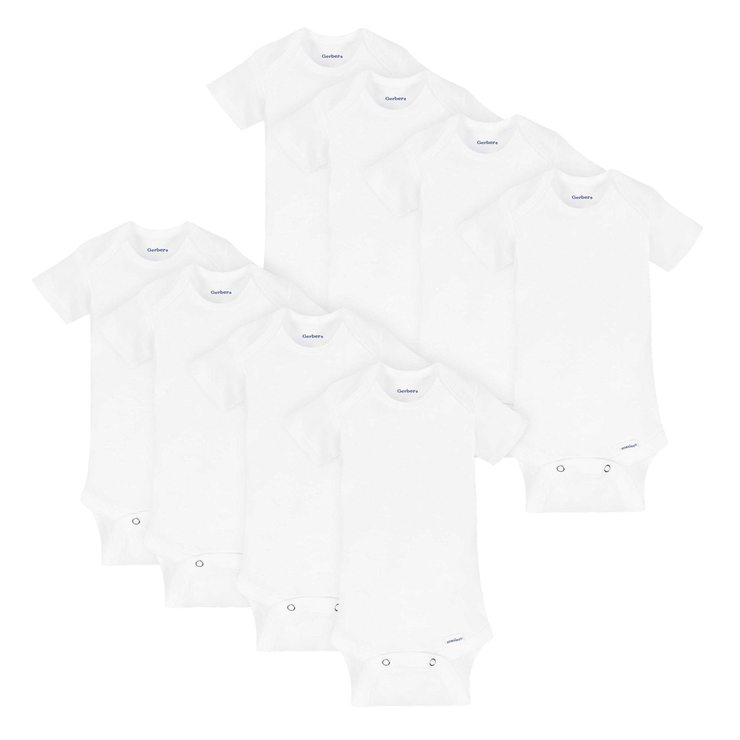 Gerber Unisex-Baby 8-pack Short Sleeve Onesies Bodysuits