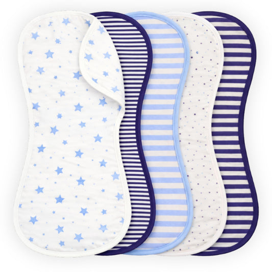 Organic Cotton Baby Burp Cloths 5 Pack Figure 8 Absorbent