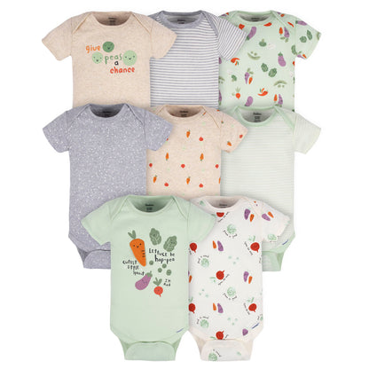 Gerber Unisex-Baby 8-pack Short Sleeve Onesies Bodysuits