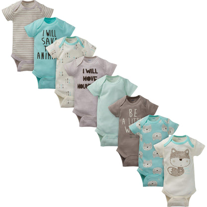 Gerber Unisex-Baby 8-pack Short Sleeve Onesies Bodysuits
